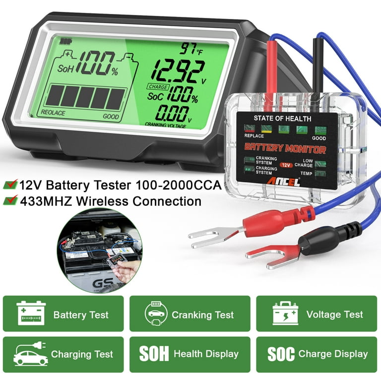 Tester Batteria Auto ANCEL BM200 Bluetooth - Monitor Per Batterie Al Piombo E Litio 12V 100-2000CCA - Foto 3