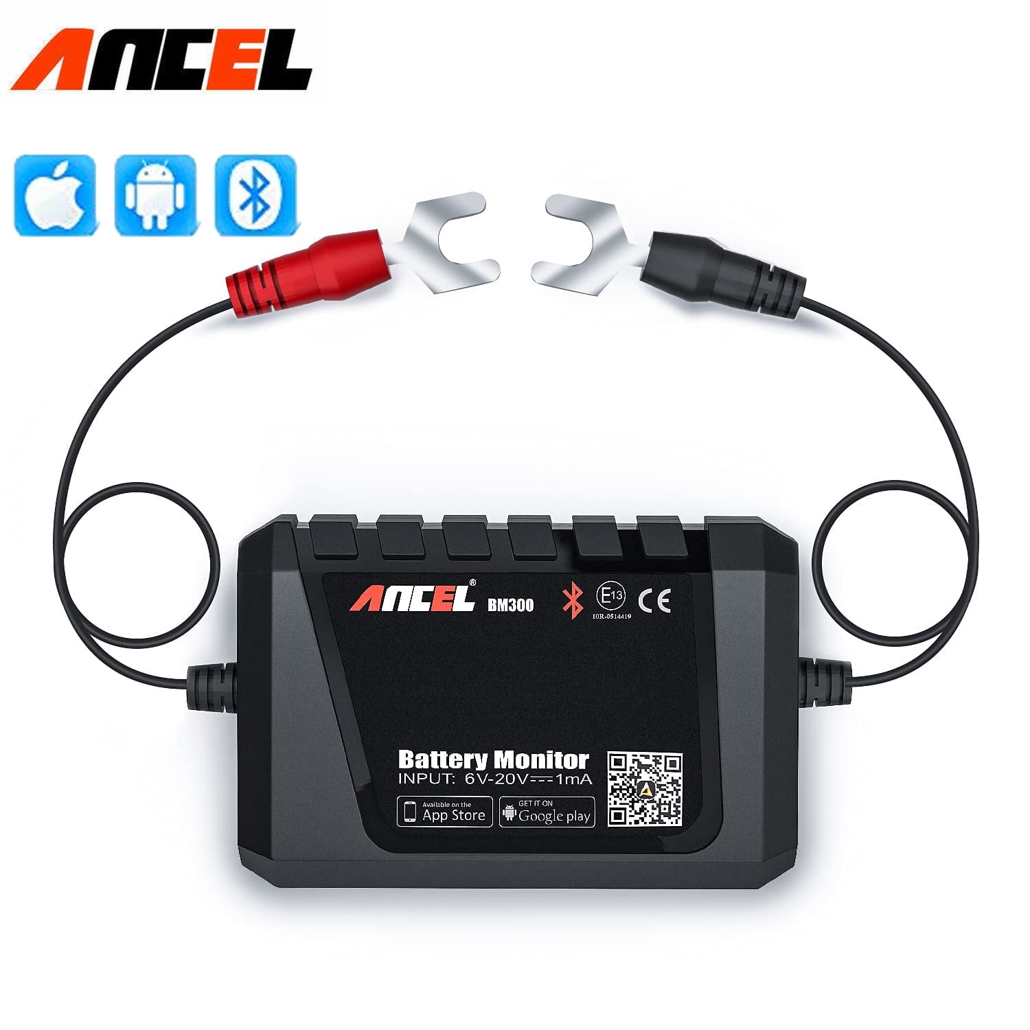 ANCEL BM300 12V Battery Moniter Tester Charging Cranking Test for Android IOS