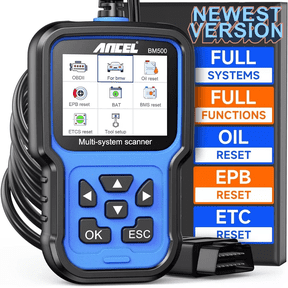 ANCEL BM500 OBD2 Scanner, Professional Full System Diagnostic Tool with All OBD2 Test Modes, Featuring Bidirectional Test, ECU Cod-ing, Programm-ing & Adaptation, Lifetime Free Update, Fits for BMW