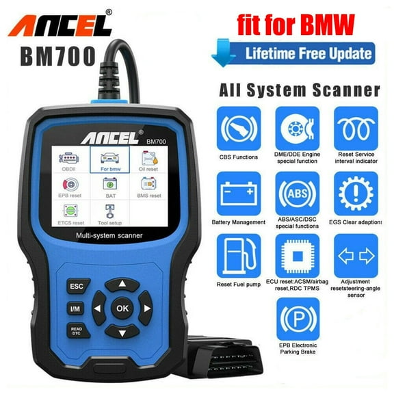 ANCEL BM700 OBD2 Scanner Code Reader EPB SAS Airbag TPMS Battery Automotive Car Diagnostic Tool fit for BMW/fit for Mini