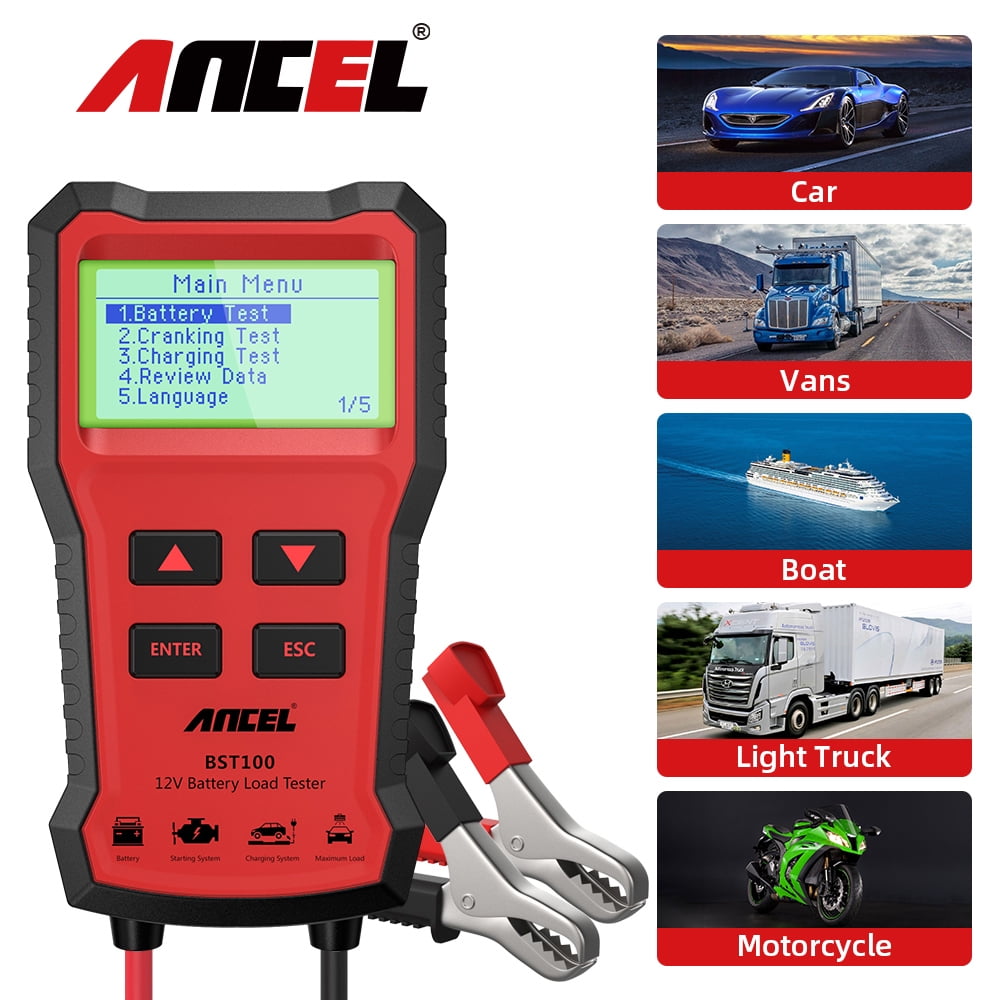 ANCEL BST100 12V Car Battery Charger Tester Battery Analyzer 1002000