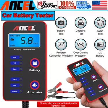 KINGBOLEN BM550 6V/12V/24V Car Battery Load Tester & Charging Analyzer – LCD Screen