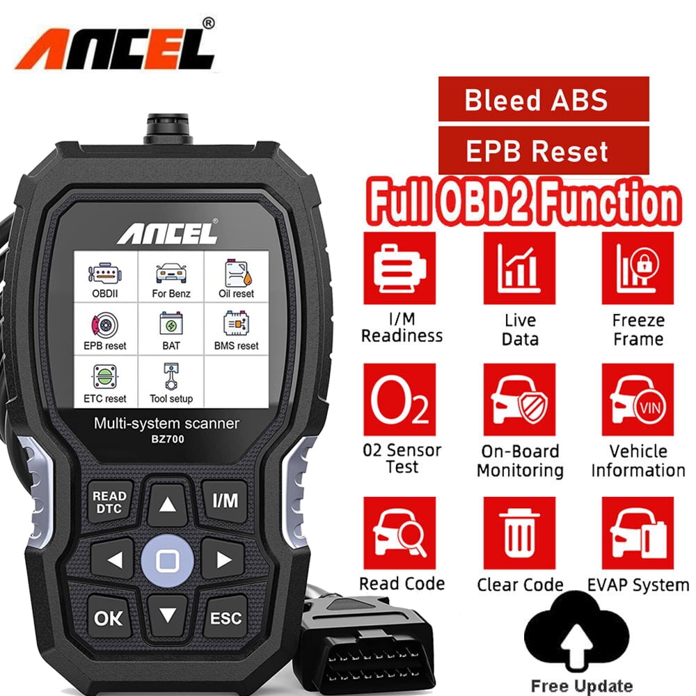 ANCEL BZ700 OBD2 Scanner Code Reader Full System ABS Bleed EPB