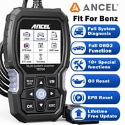 ANCEL BZ700 OBD2 Scanner for Mercedes Benz Full System Diagnostic Code Reader with DPF Regen, Batt-ery Registration, Injector Cod-ing, Lifetime Free Updates
