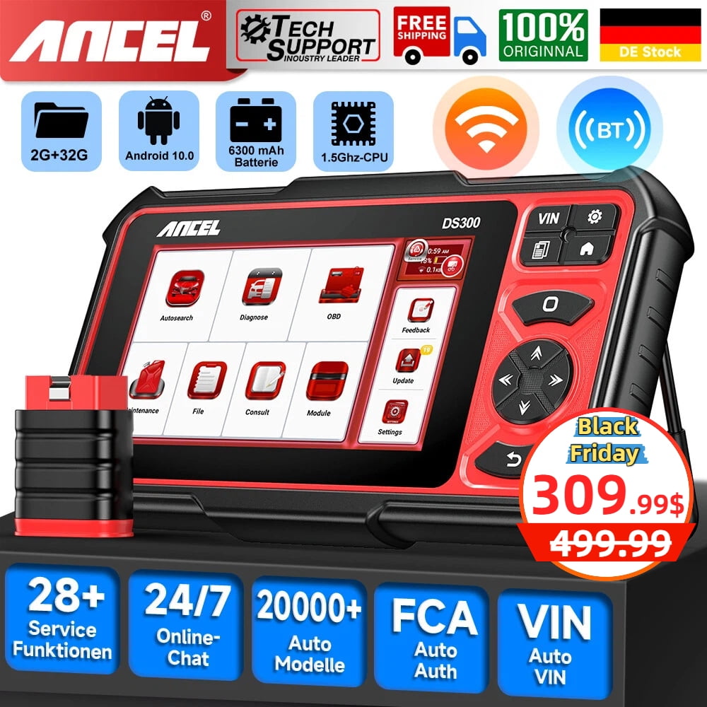 ANCEL Bidirectional Scan Tool, All System Diagnostic Tool with 30+ Resets, Bluetooth OBD2 Scanner for All Vehicles, 3-Year Updates, 24h Online Chat