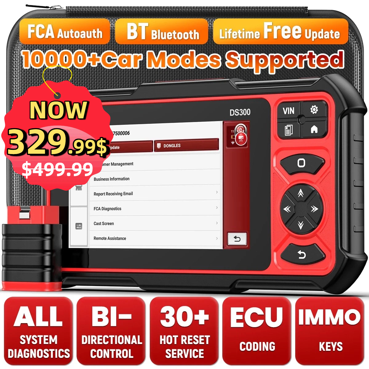 ANCEL Bidirectional Scan Tool, All System Diagnostic Tool with 30+ Resets, Bluetooth OBD2 Scanner for All Vehicles, 3-Year Updates, 24h Online Chat
