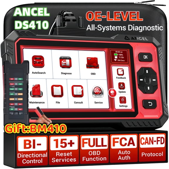 Open Box ANCEL Bidirectional Scan Tool Full System Diagnostic w/ BM410