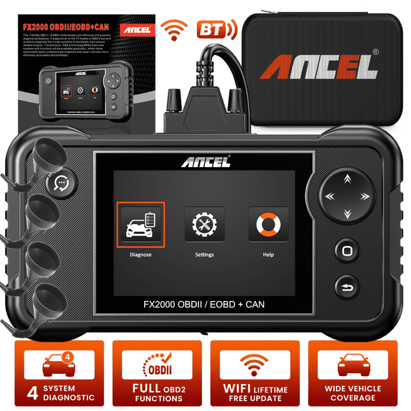 Open Box ANCEL Car OBD2 Scanner Code Reader Engine ABS SRS Diagnostic Tool with Protective Bag