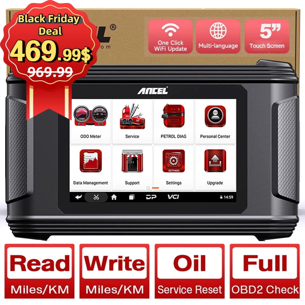 ANCEL DM500 Car OBD2 Scanner Mileage Adjustment Odometer Correction Oil Tool