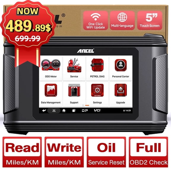 ANCEL DM500 Car OBD2 Scanner Mileage Adjustment Odometer Correction Oil Tool