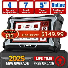 ANCEL DS100 OBD2 Car Scanner Engine ABS SRS SAS TPMS OBD Diagnostic Tool, Transmission Check Engine Code Reader with 7 Resets