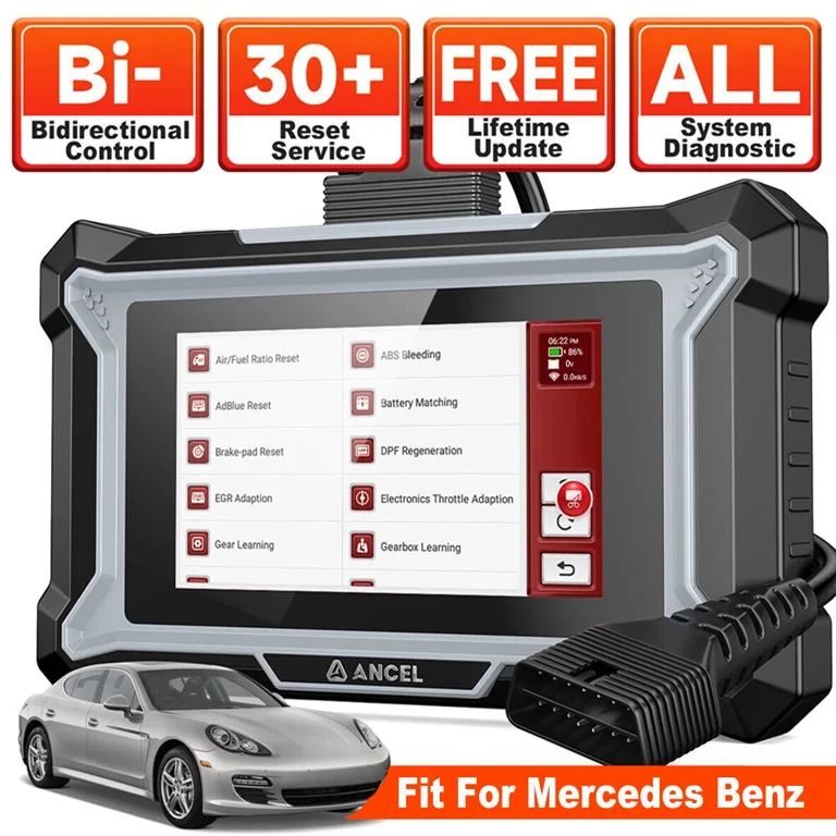 ANCEL Bidirectional OBD2 Scanner for Mercedes Benz, Full System