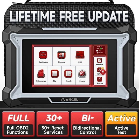 ANCEL OBD2 Scanner Diagnostic Tool for Ford, Automotive Full System Bidirectional Scan Tool for Engine ABS SRS Transmission, 30+ Special Service, Brake/Oil Reset, ABS Bleeding, Lifetime Free Upgrade