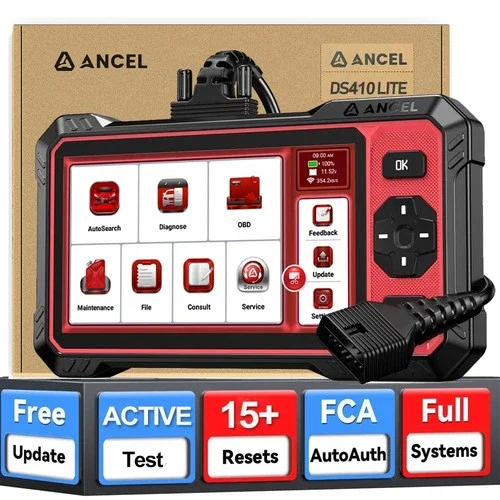 ANCEL DS410 Lite OBD2 Scanner Bidirectional Car All System OBD2 Scanner Diagnostic Tool, 15+ Reset Services ABS TPMS DPF Oil EPB BMS, CAN-FD, Auto VIN, Lifetime Free Update