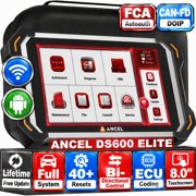 ANCEL DS600 Elite Bidirectional Scan Tool with 34+Reset Full System OBD2 Scanner ECU Cod-ing Oil EPB BMS CAN-FD Doip Car Diagnostic Scanner