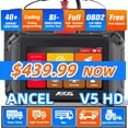 thumbnail image 1 of ANCEL Diesel Heavy Duty Truck Scanner, Bidirectional Truck Diagnostic Scan Tool OBD2 Scanner, Full System Car Code Reader with 40+ Resets, ABS SRS DPF Regen, ECU Reset for Truck & Commercial Vehicle, 1 of 12