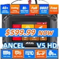thumbnail image 1 of ANCEL Diesel Heavy Duty Truck Scanner, Bidirectional Truck Diagnostic Scan Tool OBD2 Scanner, Full System Car Code Reader with 40+ Resets, ABS SRS DPF Regen, ECU Reset for Truck & Commercial Vehicle, 1 of 11