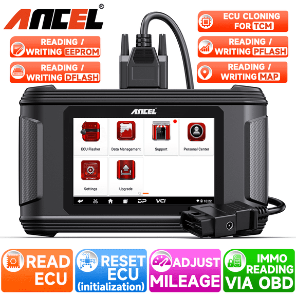 ANCEL EC500 Car TCM ECU Cloning Reset Tool Read/Write TCM Initialization Fits for Ford/Chevy/Audi/Dodge One Click Update