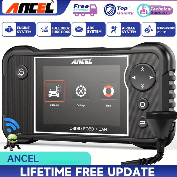 ANCEL FX2000 Car OBD2 Scanner Code Reader Engine ABS SRS Diagnostic Tool Check Code Reader without Battery WiFi Upgrade+ Car fuel funnelGift car funnel