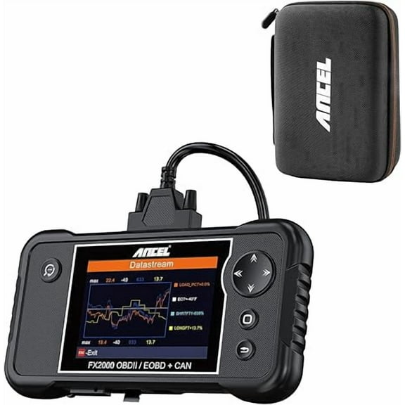 ANCEL FX2000 Enhanced OBD2 Scanner Diagnostic Tool, ABS SRS Transmission Airbag Car Scanner Check Engine Code Reader with ANCEL Protective Case Storage Bag