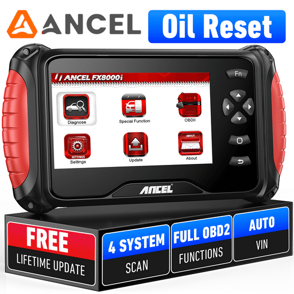 ANCEL FX8000-I OBD2 Scanner Four Systems Diagnostic Scan Tool ABS SRS Gearbox Engine OBDII Code Reader Car Scanner Oil Reset Service Automotive EOBD OBD Diagnostic Scanner Auto VIN Free Update 7Inch