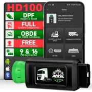 ANCEL Bluetooth Heavy Duty Truck Scanner All System Diagnostic Tool, D.P.F Re-gen for Cummins Caterpillar, OBD2 Scanner Diesel Truck Scan Tool OBD2 HDOBD 2 in 1 Code Reader, Lifetime Free Update
