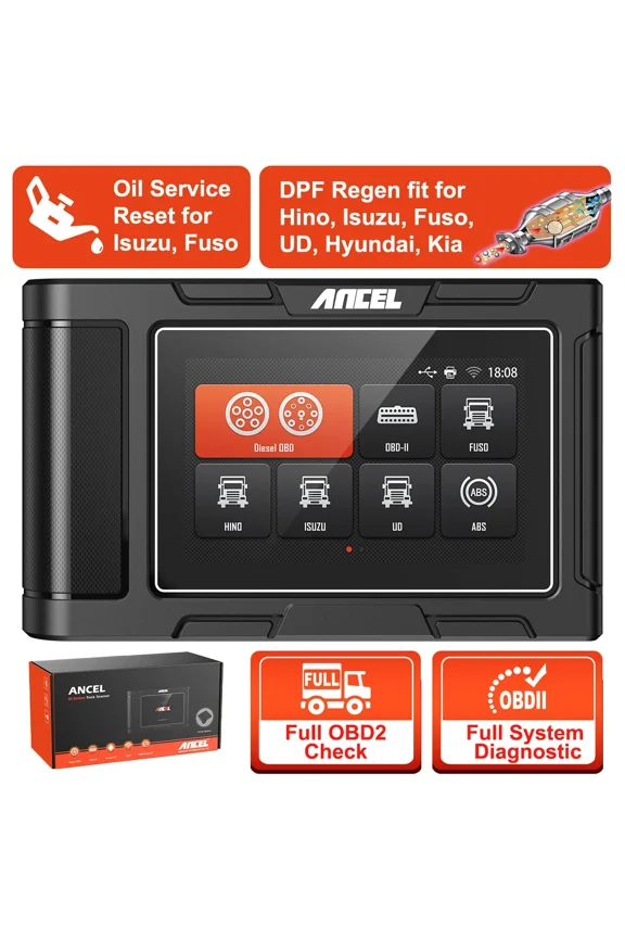 HD3200 Diesel Heavy Duty Truck All System Diagnostic Scanner DPF Regen Oil
