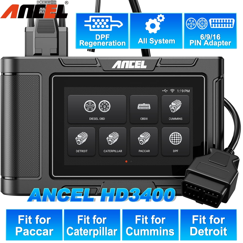 ANCEL HD3400 Diesel Truck Scanner Heavy Duty Truck Diagnostic Tool DPF