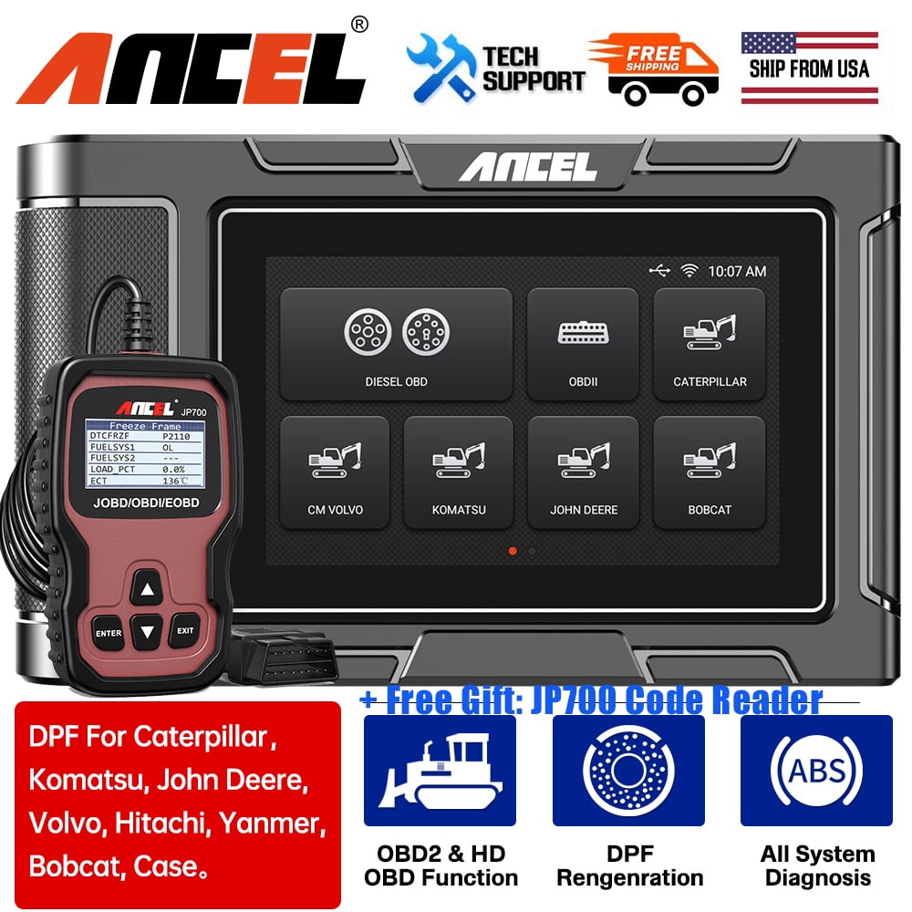 ANCEL HD3600 Heavy Equipment Diagnostic Tool with DPF Regen, Full