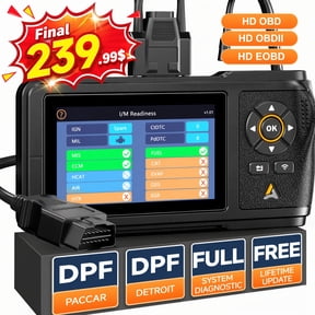 ANCEL HD431 Heavy Duty Truck Scanner Diesel Diagnostic Scan Tool, DPF Regen and Reset, Full System HDOBD & OBD2 Trucks & Cars 2 in 1 Code Reader, Lifetime Free Updates
