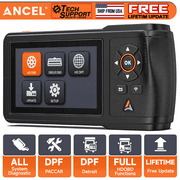 ANCEL Heavy Duty Truck Scanner Diesel Diagnostic Scan Tool, DPF Regen and Reset, Full System HDOBD & OBD2 Trucks & Cars 2 in 1 Code Reader, Lifetime Free Updates,