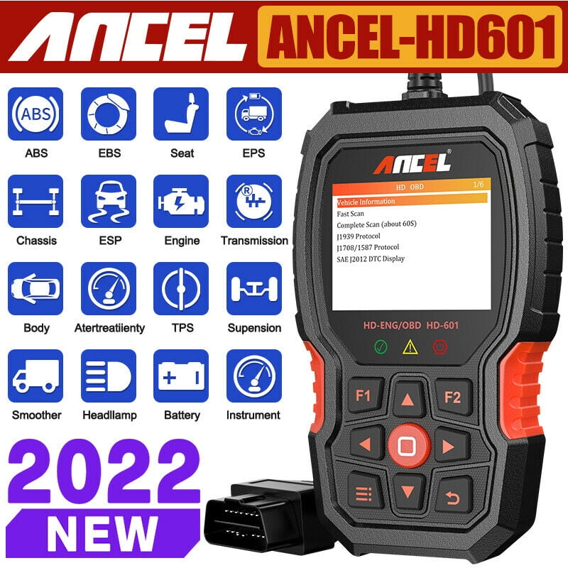ANCEL HD601 All System HD Diesel Heavy Duty Truck Diagnostic Scanner