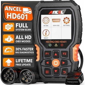 ANCEL HD601 Full System Heavy Duty Truck Scan Tool Diesel Car OBD2 Scanner Code Reader 2 in 1 Diagnostic Tool