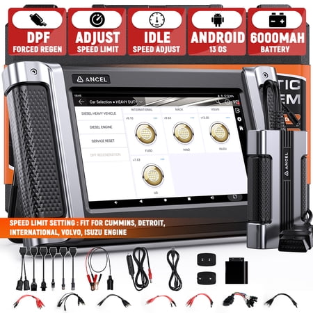 ANCEL HD8000 Diesel Heavy Duty Truck Scanner All System Commercial OBD2 Diagnostic Tool DPF Regen