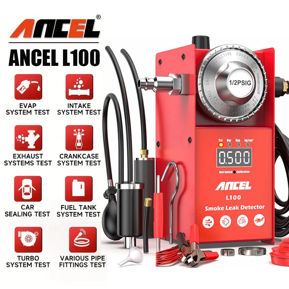 ANCEL L100 Automotive Smoke Machine Leak Detector, EVAP Vacuum Smoke ...