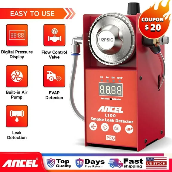 ANCEL L100 PRO Car Smoke Leak Detector Built-in Air Pump Automotive EVAP Smoke Machine