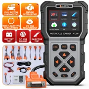 ANCEL MT200 Portable Motorcycle OBD2 Scanner Auto Diagnostic Tool with Troubleshooting Guide Battery Testing, ALL system Full OBD2 Tester Tools