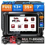 ANCEL MT700 Motorcycle Diagnostic Scanner Motorcycle All Systems Scan Tool OBD Motorbike Scanner Motor Car Code Reader Fits for BMW,Yamaha,Suzuki,Ducati,BRP,Harley,Benelli,Honda,OBD2 Auto Scanner