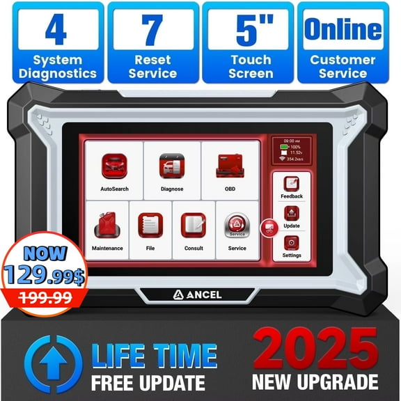 ANCEL OBD2 Car Scanner Bidirectional Car Diagnostic Tool, Transmission Check Engine Code Reader with 7 Resets, WiFi Free Update