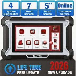 ANCEL OBD2 Car Scanner Wireless Car Diagnostic Tool, Transmission Check Engine Code Reader with 7 Resets, WiFi Free Update, Online Customer Service