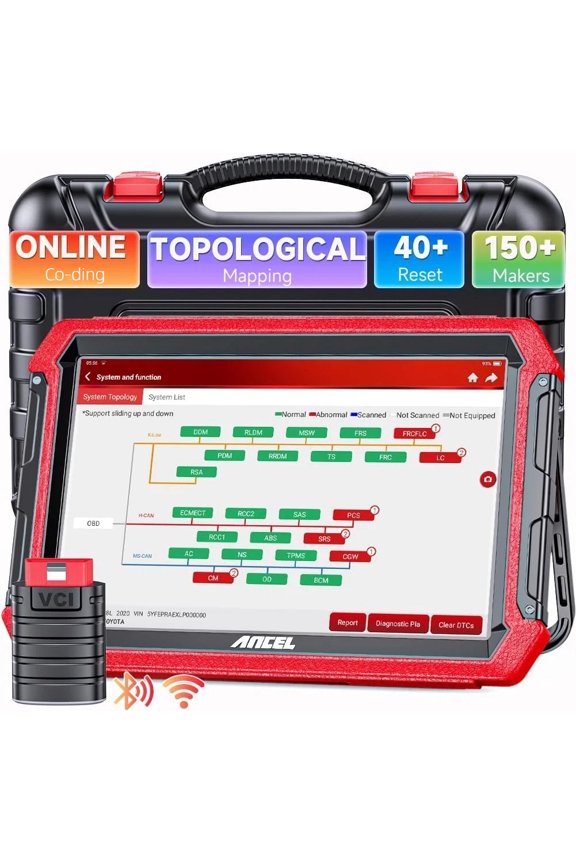 OBD2 Scanner Bidirectional Diagnostic Scan Tool, All System Diagnostic Tool Automotive Diagnostic Scanner with Topology Mapping, 40+ Services, ECU Co-ding, FCA Autoauth, 2 Years Free Update