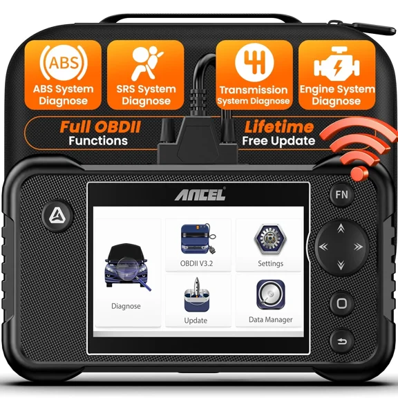 ANCEL OBD2 Scanner FX3000 Elite Code Readers Scan Tools, Check Engine Transmission SRS ABS OBD2 Code Reader Resst Scanner, Enhanced 4 System Car Diagnostic Tool with Oil Reset Function