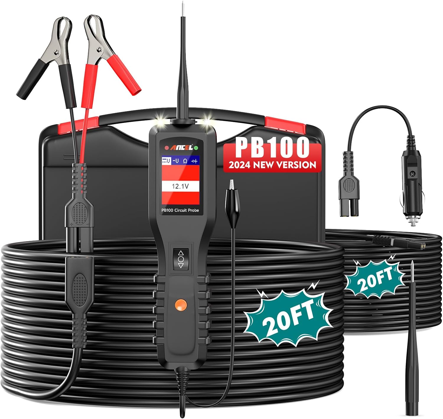 ANCEL PB100 Automotive Power Circuit Probe Tester, 12V 24V Car Test