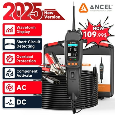 ANCEL PB500, 65V Red Digital Circuit Probe Kit Power Scan Automotive Circuit Tester