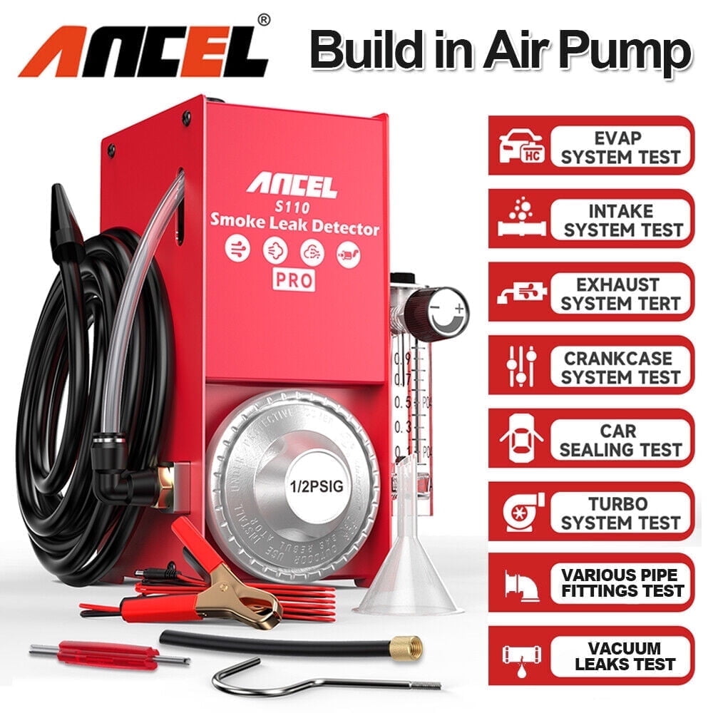 ANCEL EVAP Smoke Machine Car Leak Dector Vacuum Pipe Leak Diagnostic, Car Fuel Pressure Gauge Tester, Smoke Machine for Automotive Truck