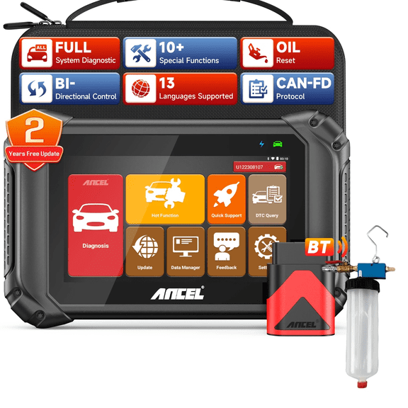 ANCEL V5 BT Professional Car OBD2 Diagnostic Tool +Brake Fluid Extractor Kits