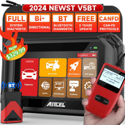 ANCEL V5BT Full Systems OBD2 Scanner Diagnostic Tool with VC309 Car EOBD OBDII Scanner Code Reader Diagnostic Scanner Bidirectional Scan Tool, Over 10+ Hot Resets, CAN-FD, for All Cars with Active Tes