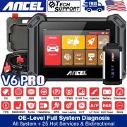 ANCEL V6 PRO Advanced Car Bi-directional Control Active Test Tool OBD2 Scanner for All Systems 25+ Reset Functions Automotive Diagnostic Scanner Car Code Reader Car Scanner EOBD OBD Scan Tool