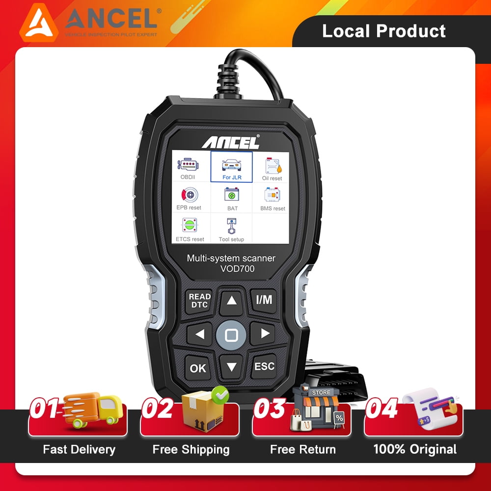 ANCEL VOD700 OBD2 Automotive Scanner for Volvo Car Code Reader Full ...