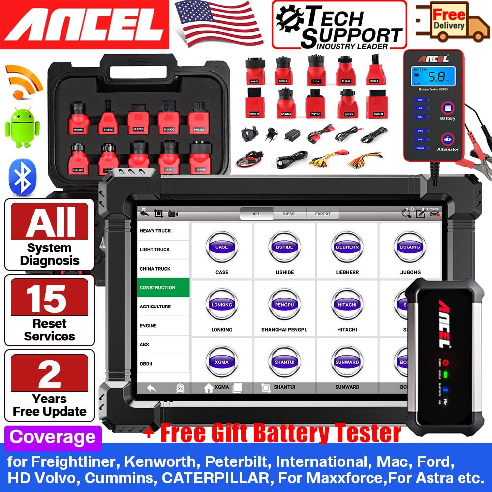 ANCEL X7 HD Diesel Truck Scanner, Diagnostic Tool with ECU Coding